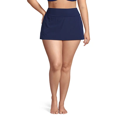 Lands' End Plus Pinchless Mini Swim Skort