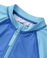 Lands' End Girls Short Sleeve One Piece Half Zip Swimsuit