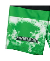 Minecraft Boys Steve Creeper Alex Skeleton Swim Trunks Bathing Suit to