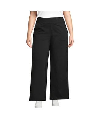 Lands' End Plus Active Hi Impact High Rise Wide Leg Pants