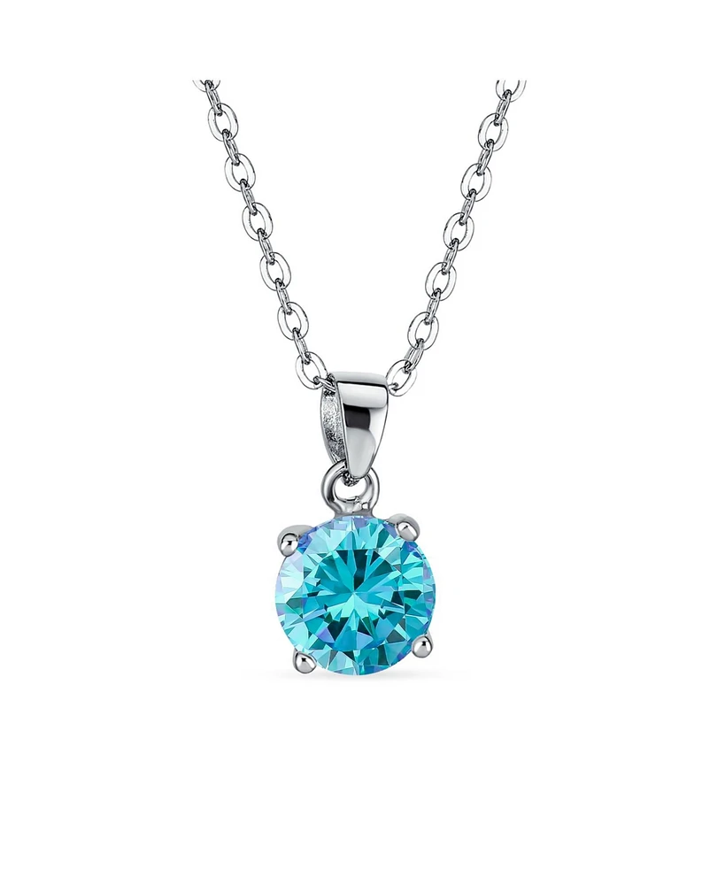 Bling Jewelry 1.5CTW Cubic Zirconia Classic Round Cz Solitaire Pendant .925 Sterling Silver