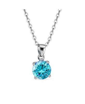 Bling Jewelry 1.5CTW Cubic Zirconia Classic Round Cz Solitaire Pendant .925 Sterling Silver