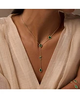 Enlightened Soul Malachite Multi-Symbol Gold Necklace