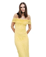 Nocturne Women's Off-The-Shoulder Lace Detailed Maxi Dress