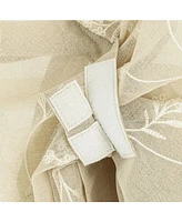 Bridget Leaf Print Rod Pocket Window Tie-up Shade