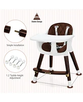 3-In-1 Adjustable Baby High Chair with Soft Seat Cushion for Toddlers