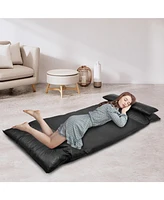 Foldable Pu Leather Leisure Floor Sofa Bed with 2 Pillows