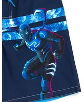 Blue Beetle Boys Dc Comics Upf 50+ Swim Trunks Bathing Suit