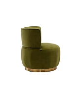 Velvet Swivel Barrel Chairs for Living Room or Office