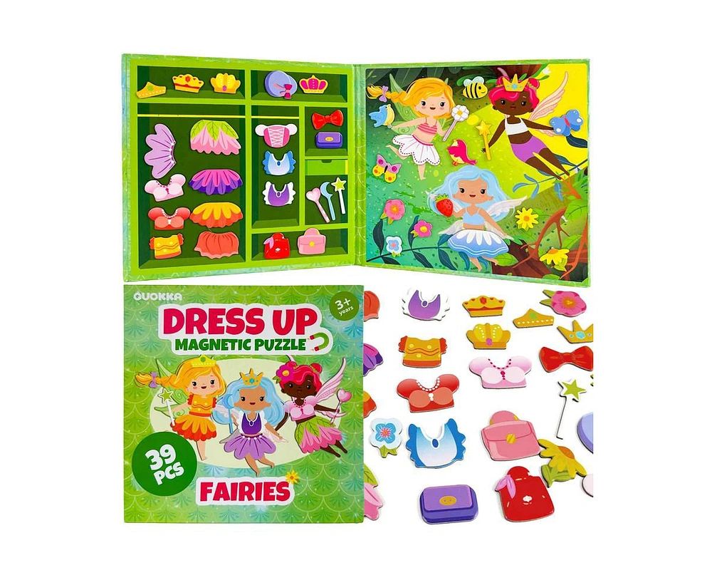 Quokka Magnetic Dress-Up Dolls for Girls Boys with 35 Pieces - Creative Play Set Home or Travel