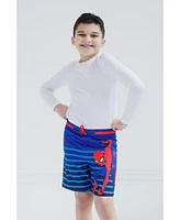 Marvel Spider-Man Compression Swim Trunks Bathing Suit Upf 50+ Quick Dry Toddler to Big Kid