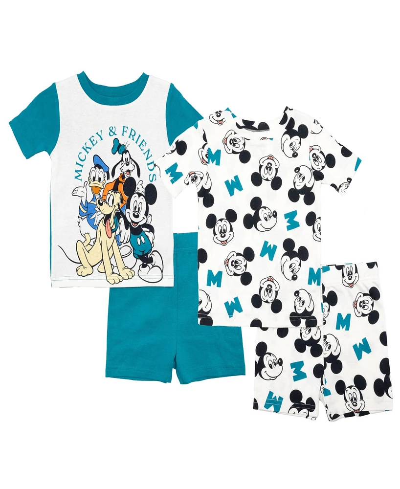 Mickey Mouse Toddler Boys 4-Pc. Short-Sleeve Pajama Set