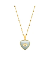 Serene Love - Jade Heart Diamond Evil Eye Necklace