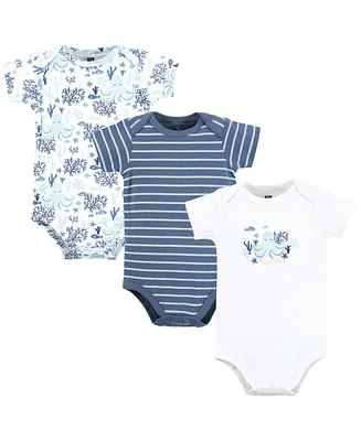 Hudson Baby Boys Cotton Bodysuits, Mint Octopus, Preemie