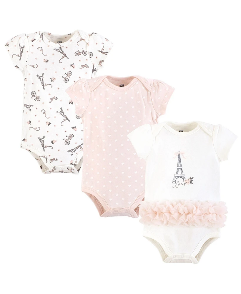 Hudson Baby Girls Cotton Bodysuits, Paris Tutu, 9-12 Months