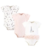 Hudson Baby Girls Cotton Bodysuits, Paris Tutu, 9-12 Months