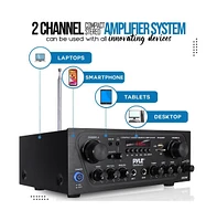 Pyle 250W Bluetooth Compact Home Audio Amplifier - PTA24BT