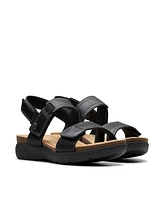 Clarks Collection Women's April Clover Riptape Flat Sandals