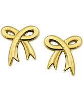 Giani Bernini Bow Polished Stud Earrings 18k Gold-Plated Sterling Silver (Also Silver), Exclusively at Macy's