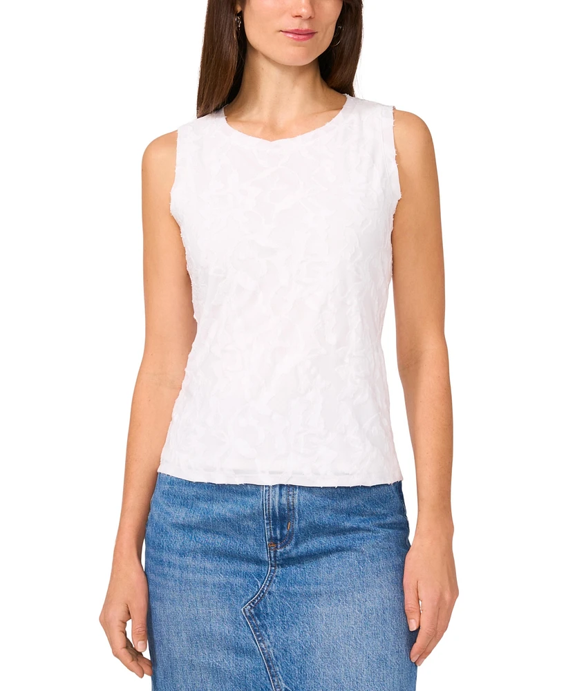 Vince Camuto Women's Textured Keyhole Back Sleeveless Top