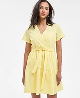 Hugo Women's Cotton Short-Sleeve Fit & Flare Dress