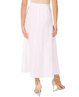 Vince Camuto Women's A-Line Linen-Blend Midi Skirt