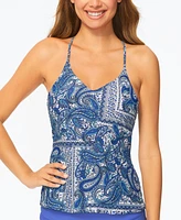 Raisins Juniors' Printed Macrame-Back Tankini