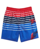 Spider-Man Boys Marvel Avengers Spidey and His Amazing Friends Upf 50+ Swim Trunks to