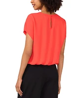 Vince Camuto Women's Short-Sleeve Tie-Hem Top