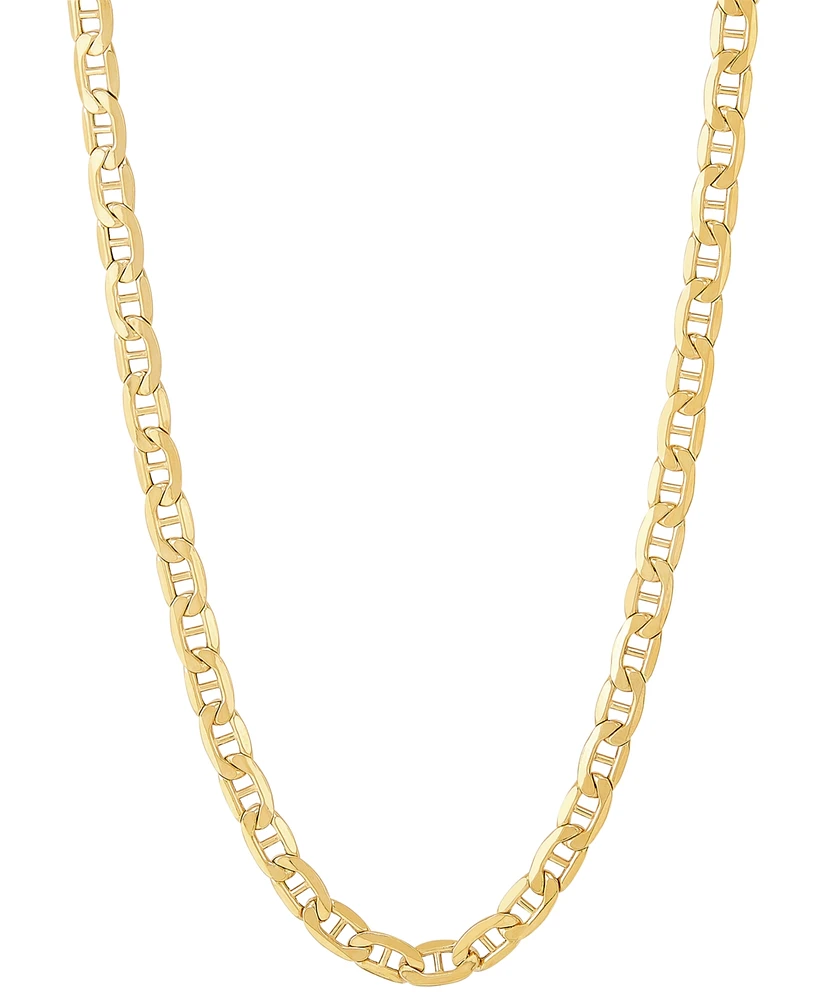 Italian Gold Polished Mariner Link 24" Chain Necklace (5.5MM) in 14k Gold