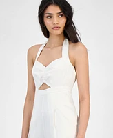 Bar Iii Women's Halter-Neck Sleeveless Jumpsuit, Exclusively at Macy's