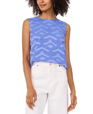 Vince Camuto Women's Textured Sleeveless Crewneck Top