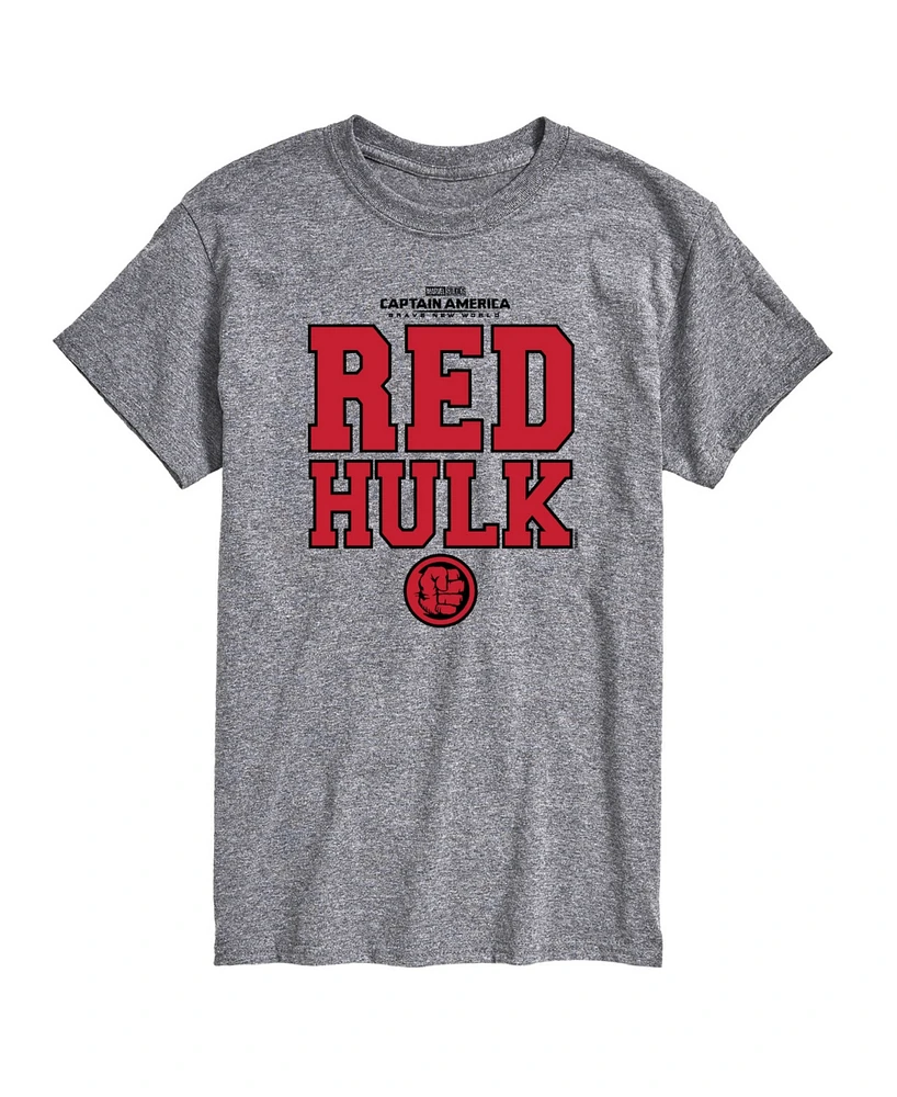 Airwaves Men's Captain America Brave New World Red Hulk Short Sleeve T-Shirt