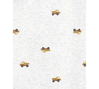 Carter's Baby Boys Short-Sleeve Construction Bodysuits, 5 Pack