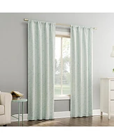 Sylo Generation Contrast Slub Magnetic Closure 100% Blackout Rod Pocket Curtain Panel