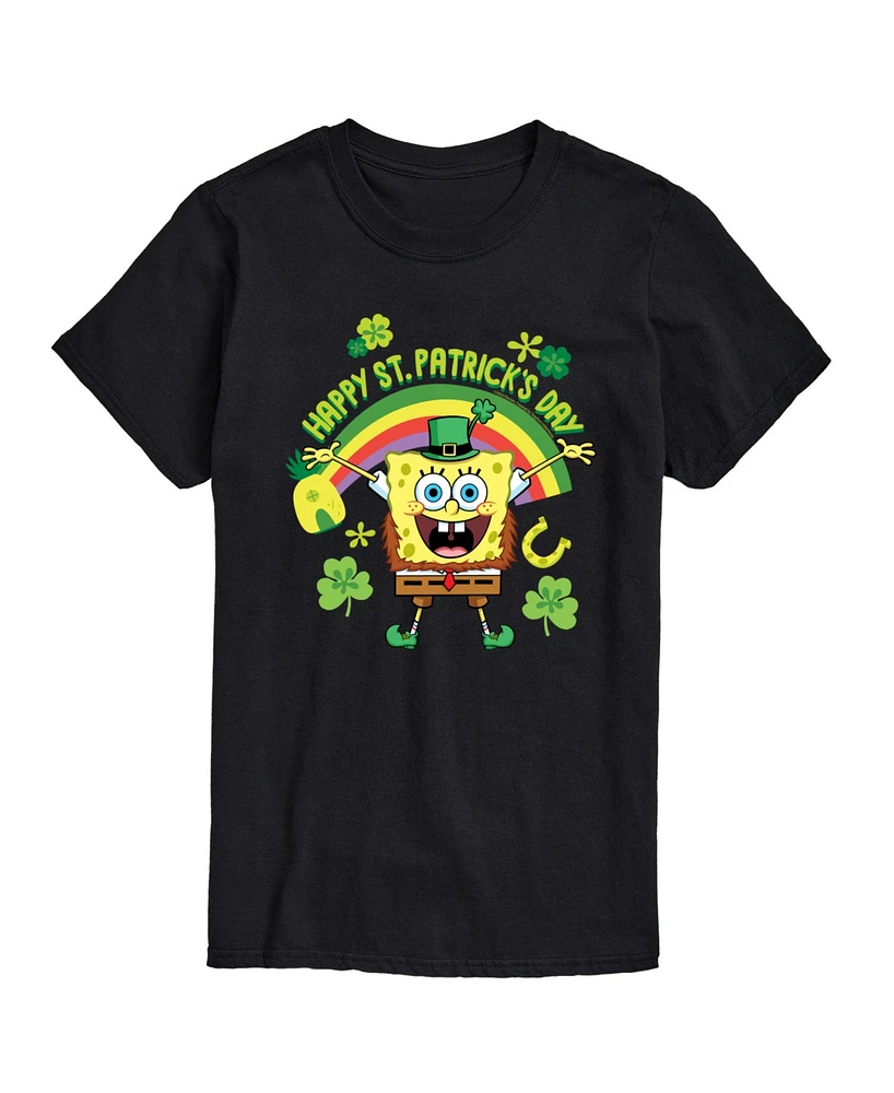 Airwaves Men's SpongeBob SquarePants St Patrick's Day Short Sleeve T-Shirt