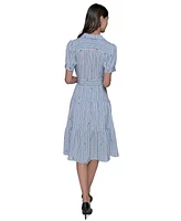 Karl Lagerfeld Paris Women's Striped Shirtdress