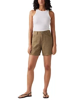 Levi's Premium Women's Cotton High Rise Baggy Shorts