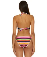 Trina Turk Womens Reversible Halter Bikini Top Tie Side Hipster Bikini Bottoms