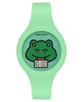 Armitron Kid's Quartz Happy Pals Mint Silicone Watch, 38mm