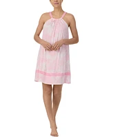 Ellen Tracy Women's Printed Sleeveless Halter Chemise