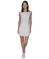 Karl Lagerfeld Paris Women's Sleeveless Polo Shirt