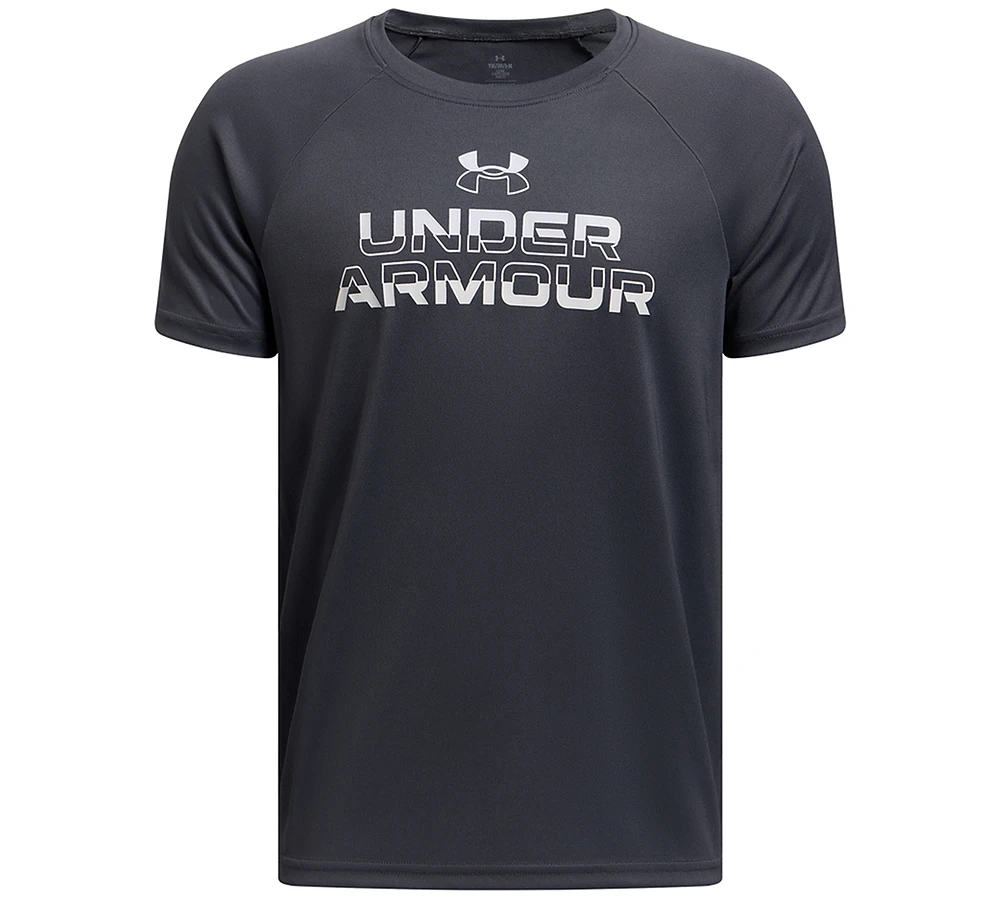 Under Armour Big Boys Tech Split Wordmark Graphic Short-Sleeve T-Shirt