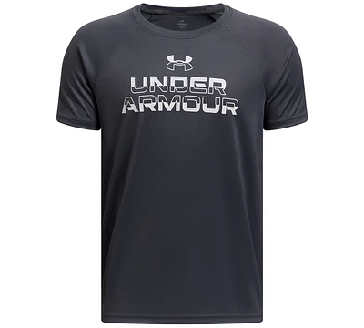 Under Armour Big Boys Tech Split Wordmark Graphic Short-Sleeve T-Shirt