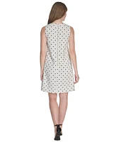 Tommy Hilfiger Petite Dot-Print Pocket Shift Dress