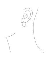 Bling Jewelry Timeless Slender Wire Rope Hoop Huggie Earrings Sterling Silver 1 Inch Diameter
