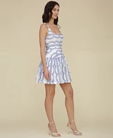 Avec Les Filles Women's Cotton Eyelet-Embroidered Mini Dress