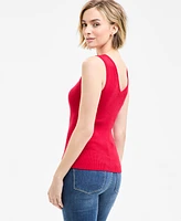 Tommy Hilfiger Women's Crochet-Trim Sweater Tank Top