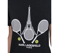 Karl Lagerfeld Paris Women's Tennis Graphic T-Shirt