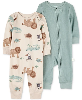 Carter's Baby Boys 2-Pk. Long-Sleeve Jumpsuits